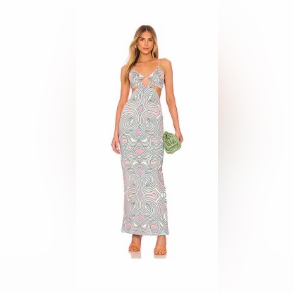 COLIMA MIDI DRESS IN PASTEL GEO
AFRM XL